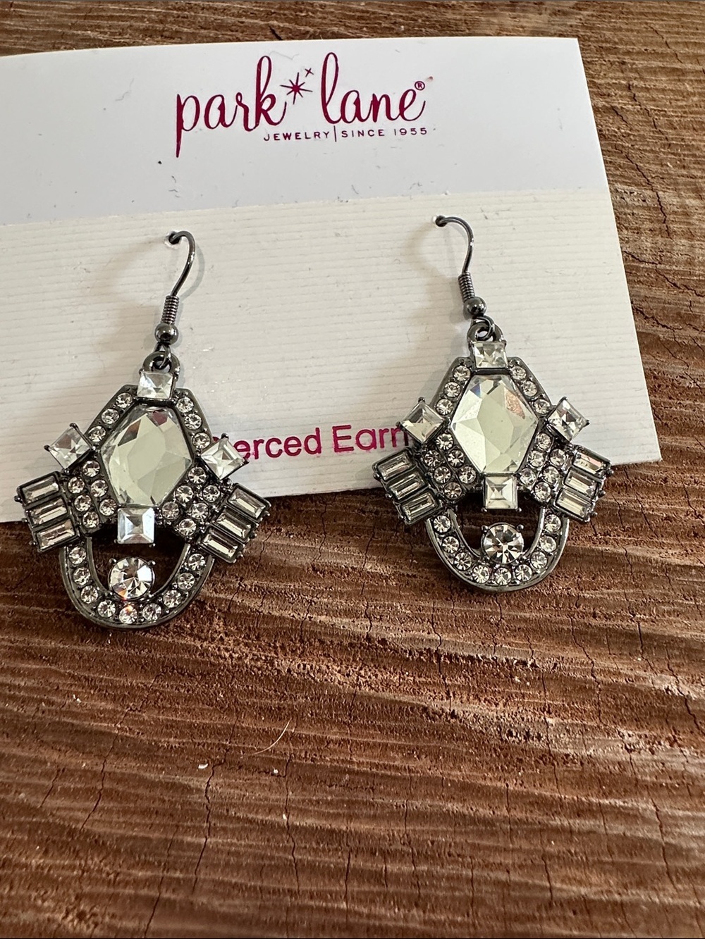 Park Lane Silver Crystal Statement Drop Earrings